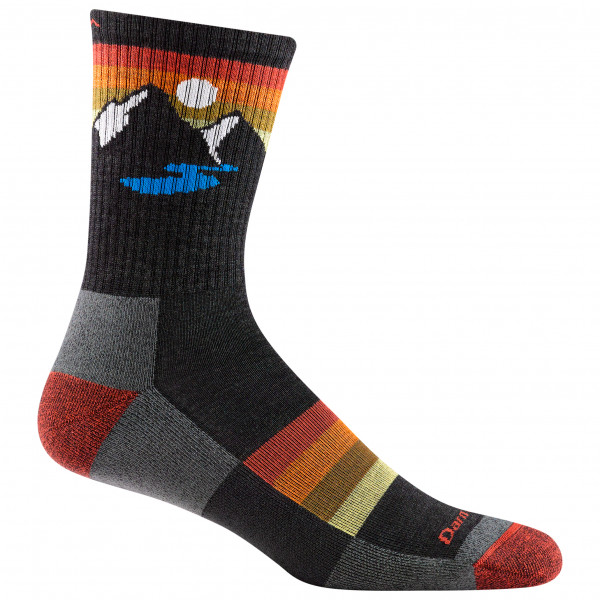 Darn Tough - Sunset Ridge Micro Crew Lightweight w/ Cushion - Wandersocken Gr L schwarz von Darn Tough