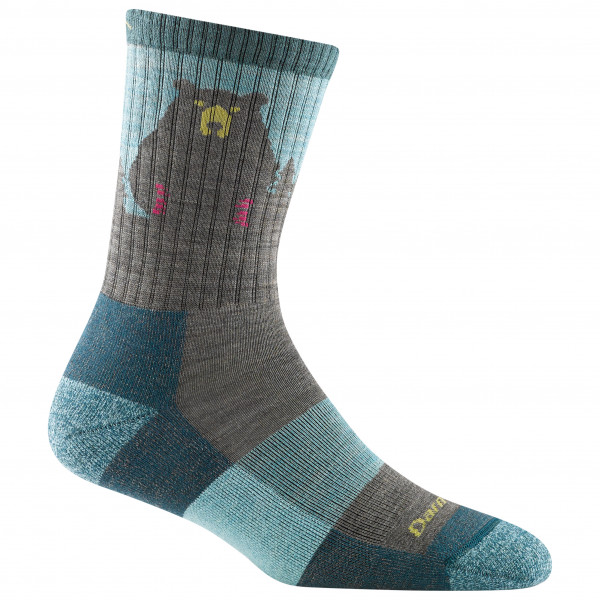 Darn Tough - Women's Bear Town Micro Crew Lightweight w Cushn - Wandersocken Gr L grau von Darn Tough