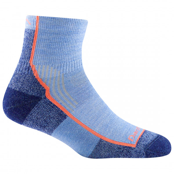 Darn Tough - Women's Hiker 1/4 Midweight with Cushion - Wandersocken Gr L blau von Darn Tough