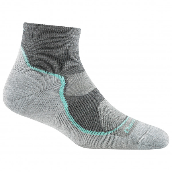 Darn Tough - Women's Light Hiker 1/4 Lightweight with Cushion - Wandersocken Gr L grau von Darn Tough