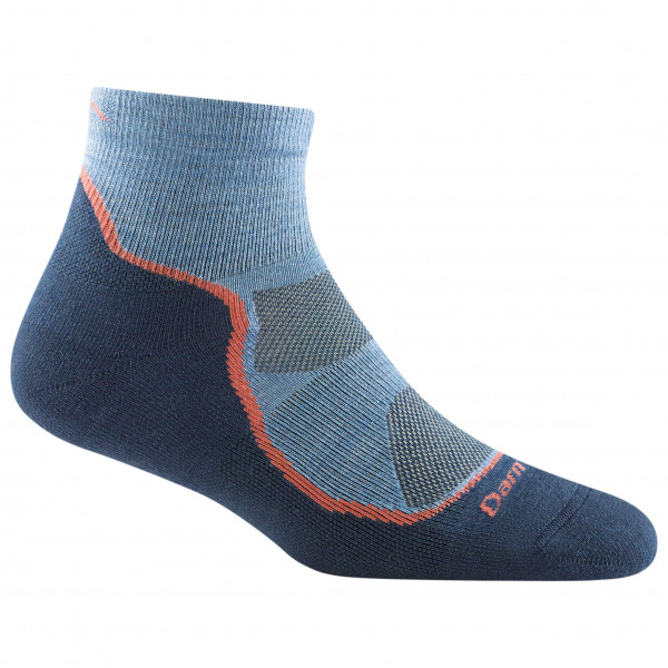 Darn Tough - Women's Light Hiker 1/4 Lightweight with Cushion - Wandersocken Gr L;M grau von Darn Tough