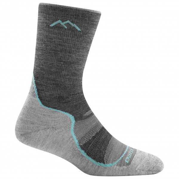 Darn Tough - Women's Light Hiker Micro Crew Light With Cushion - Wandersocken Gr L grau von Darn Tough