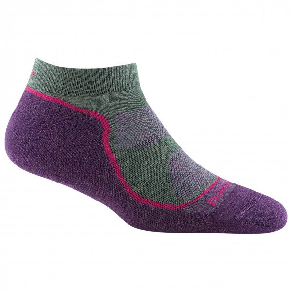 Darn Tough - Women's Light Hiker No Show Lightweight w Cushion - Wandersocken Gr S grau;rosa von Darn Tough