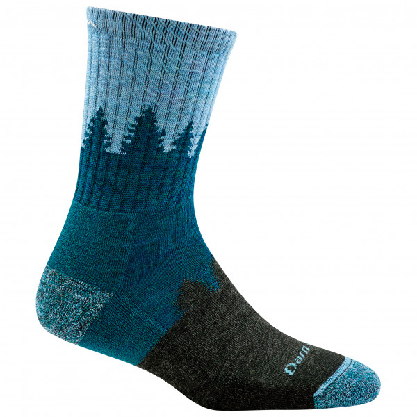 Darn Tough - Women's Treeline Micro Crew Midweight w Cushion - Wandersocken Gr L blau von Darn Tough