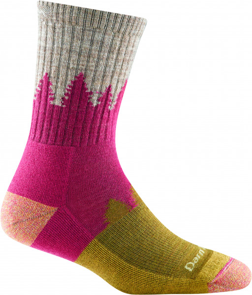 Darn Tough - Women's Treeline Micro Crew Midweight w Cushion - Wandersocken Gr L bunt von Darn Tough