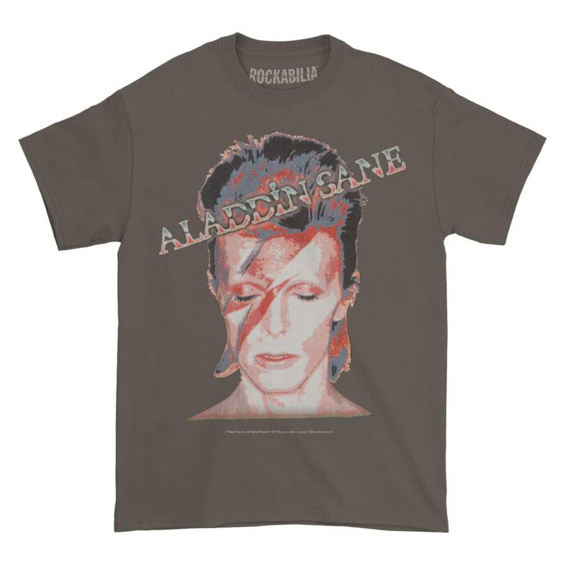 Aladdin Sane Tshirt Damen Grau L von David Bowie