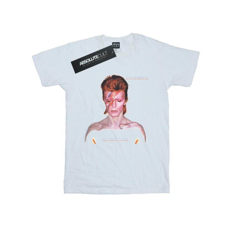 Aladdin Sane Version Tshirt Jungen Weiss 128 von David Bowie