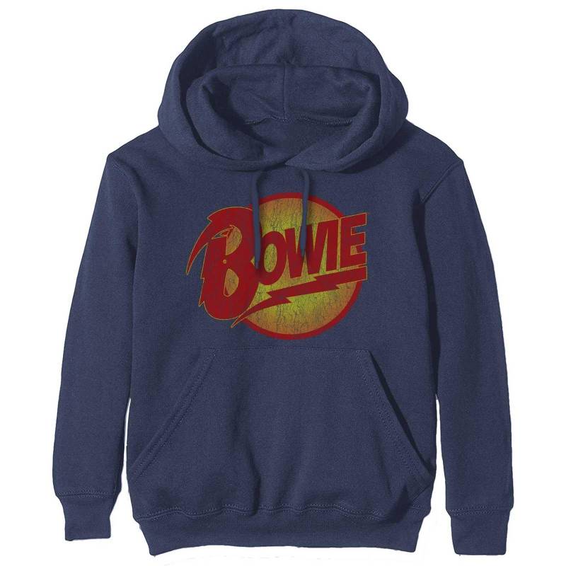 Diamond Dogs Kapuzenpullover Logo Damen Marine M von David Bowie