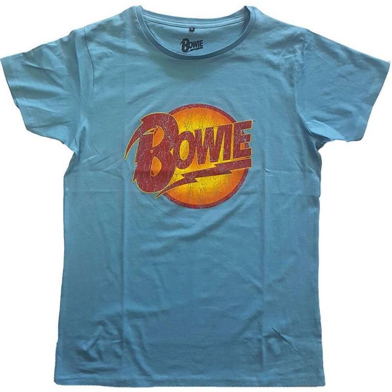 Diamond Dogs Tshirt Logo Damen Blau L von David Bowie