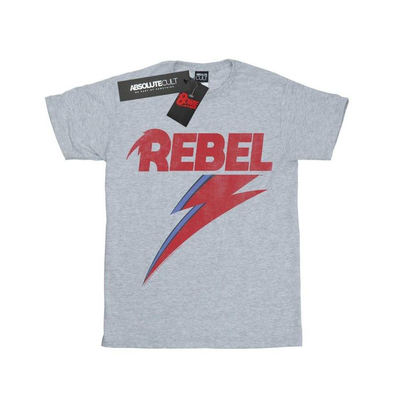 Distressed Rebel Tshirt Jungen Grau 140/146 von David Bowie