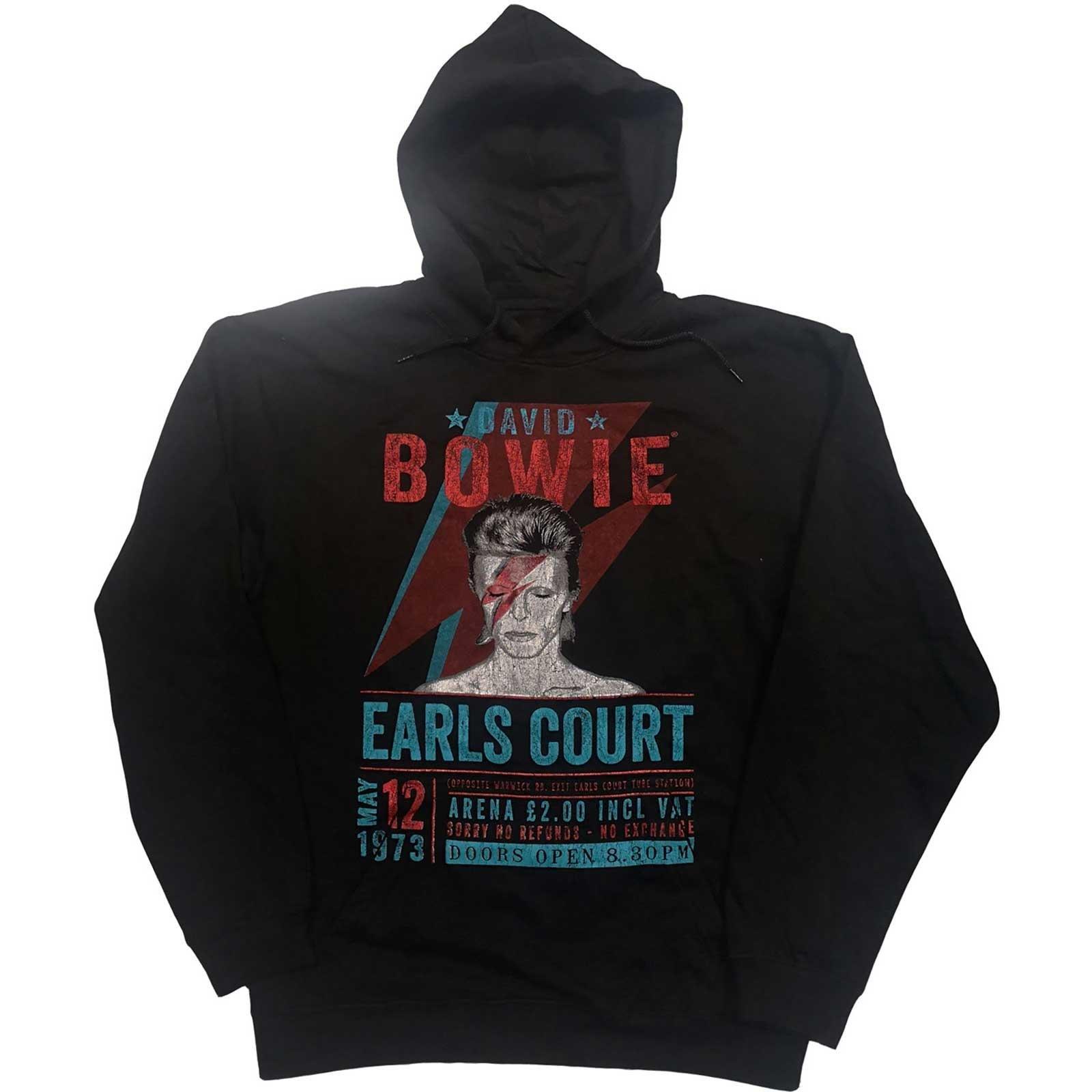 David Bowie - Earls Court ´73 Kapuzenpullover, für Damen, Schwarz, Größe S von David Bowie