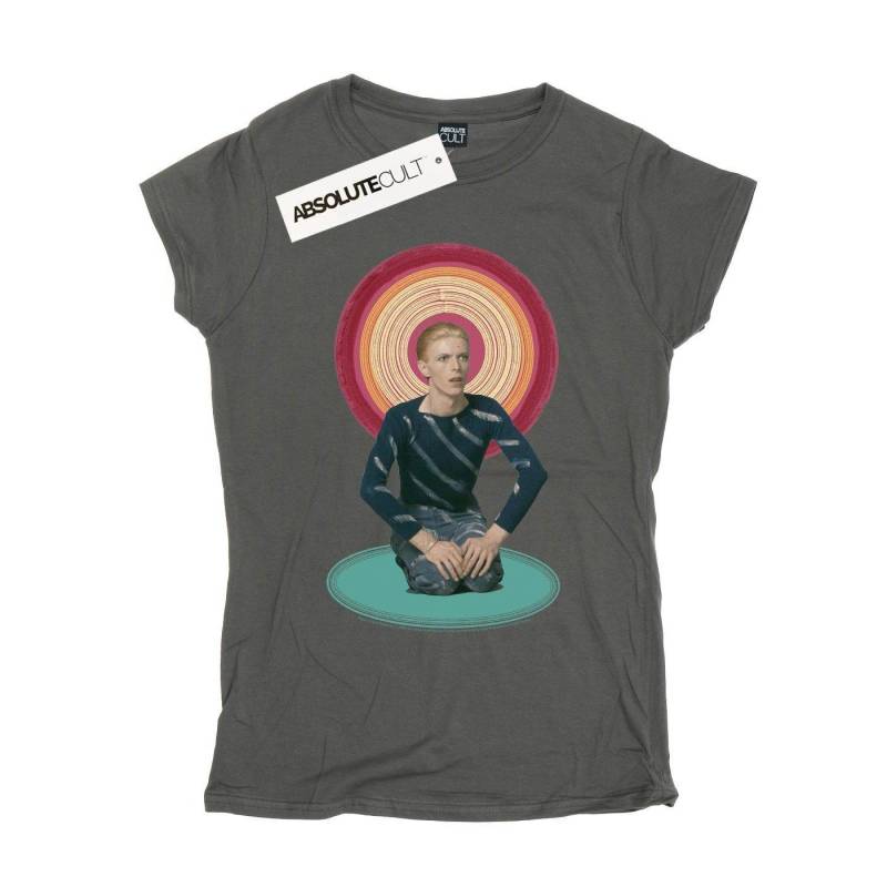 Kneeling Halo Tshirt Damen Charcoal Black L von David Bowie