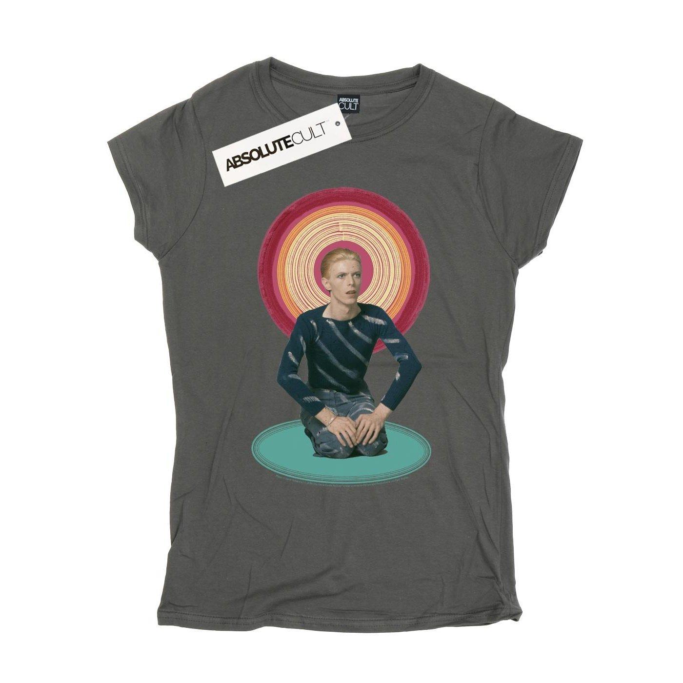 Kneeling Halo Tshirt Damen Charcoal Black M von David Bowie