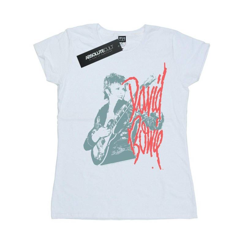 Mono Guitar Tshirt Damen Weiss S von David Bowie