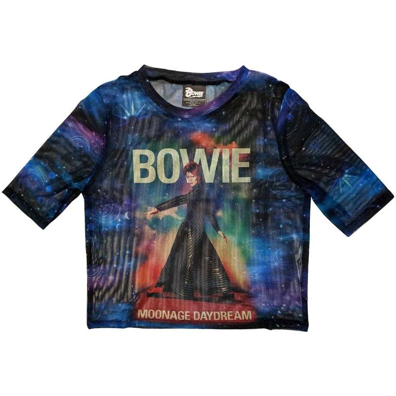 Moonage Daydream Kurzes Top Damen Blau M von David Bowie