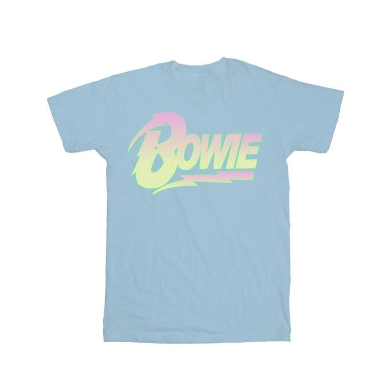 Neon Logo Tshirt Jungen Blau 104 von David Bowie