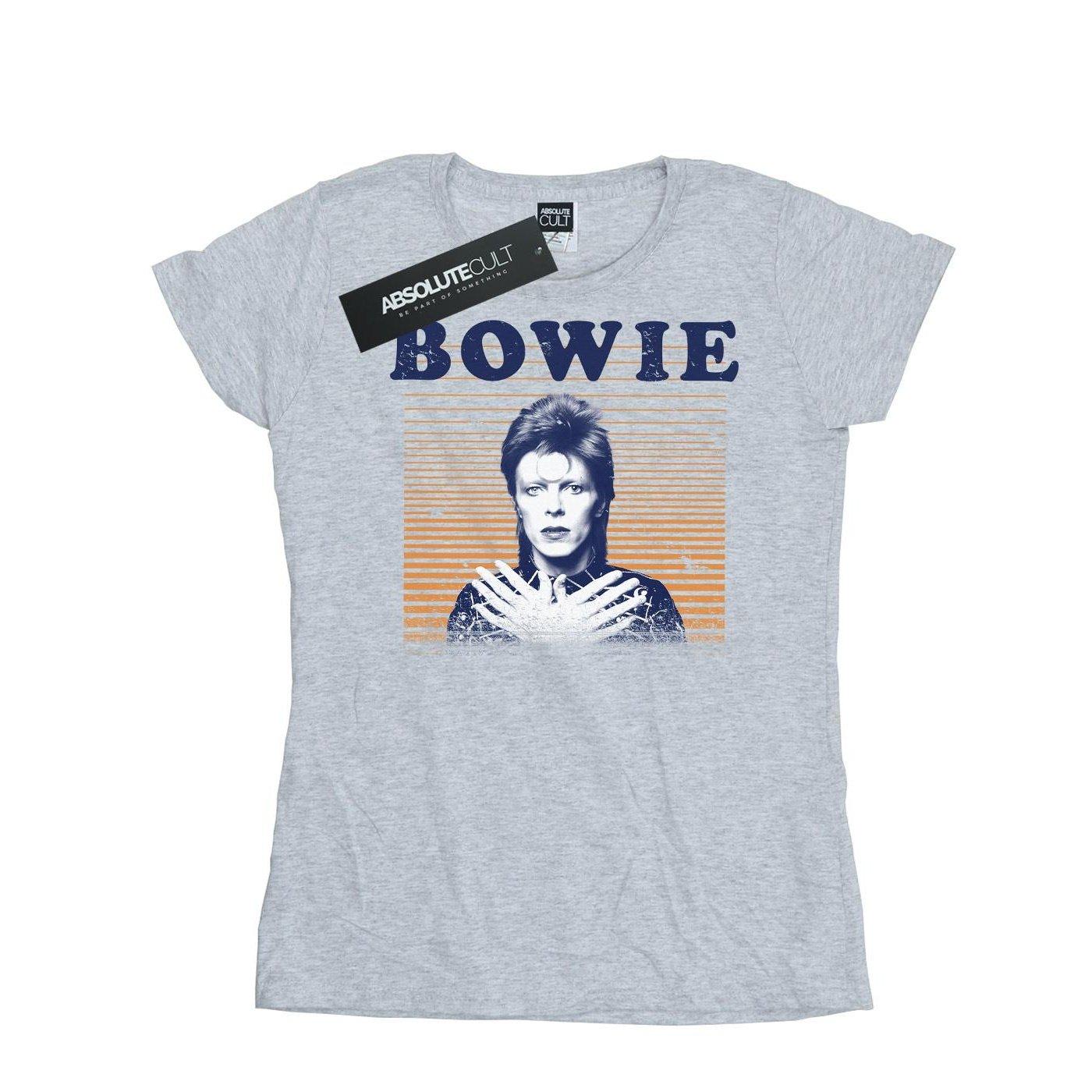 Orange Stripes Tshirt Damen Grau L von David Bowie