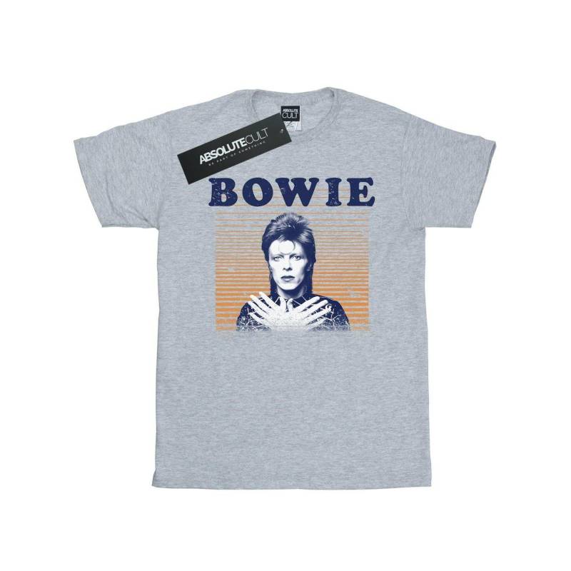 Orange Stripes Tshirt Jungen Grau 128 von David Bowie