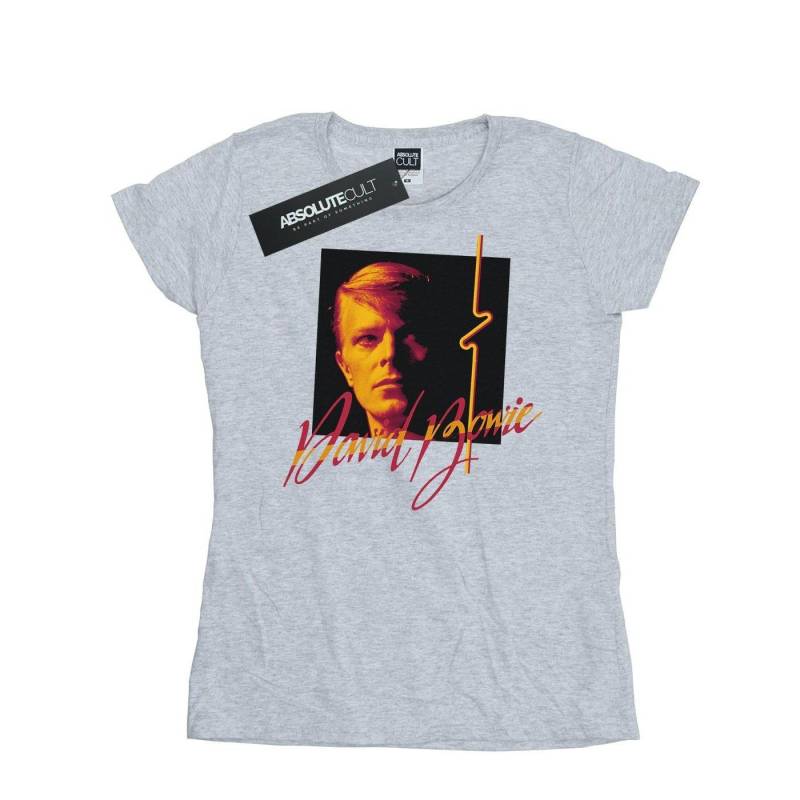 Photo Angle 90s Tshirt Damen Grau L von David Bowie