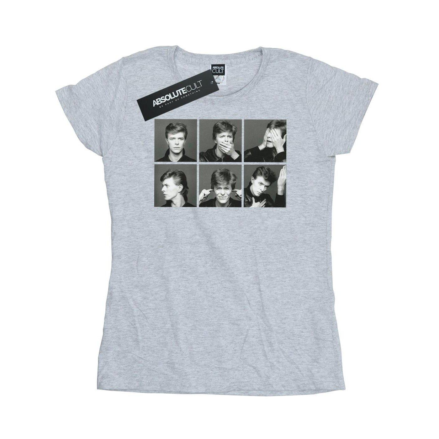 Photo Collage Tshirt Damen Grau L von David Bowie