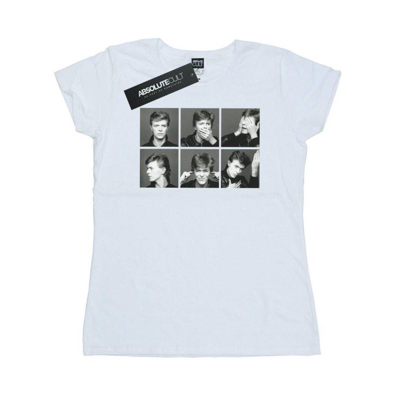 Photo Collage Tshirt Damen Weiss S von David Bowie