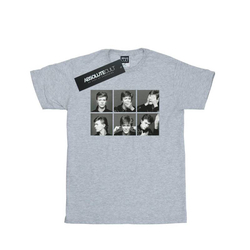 Photo Collage Tshirt Jungen Grau 116 von David Bowie