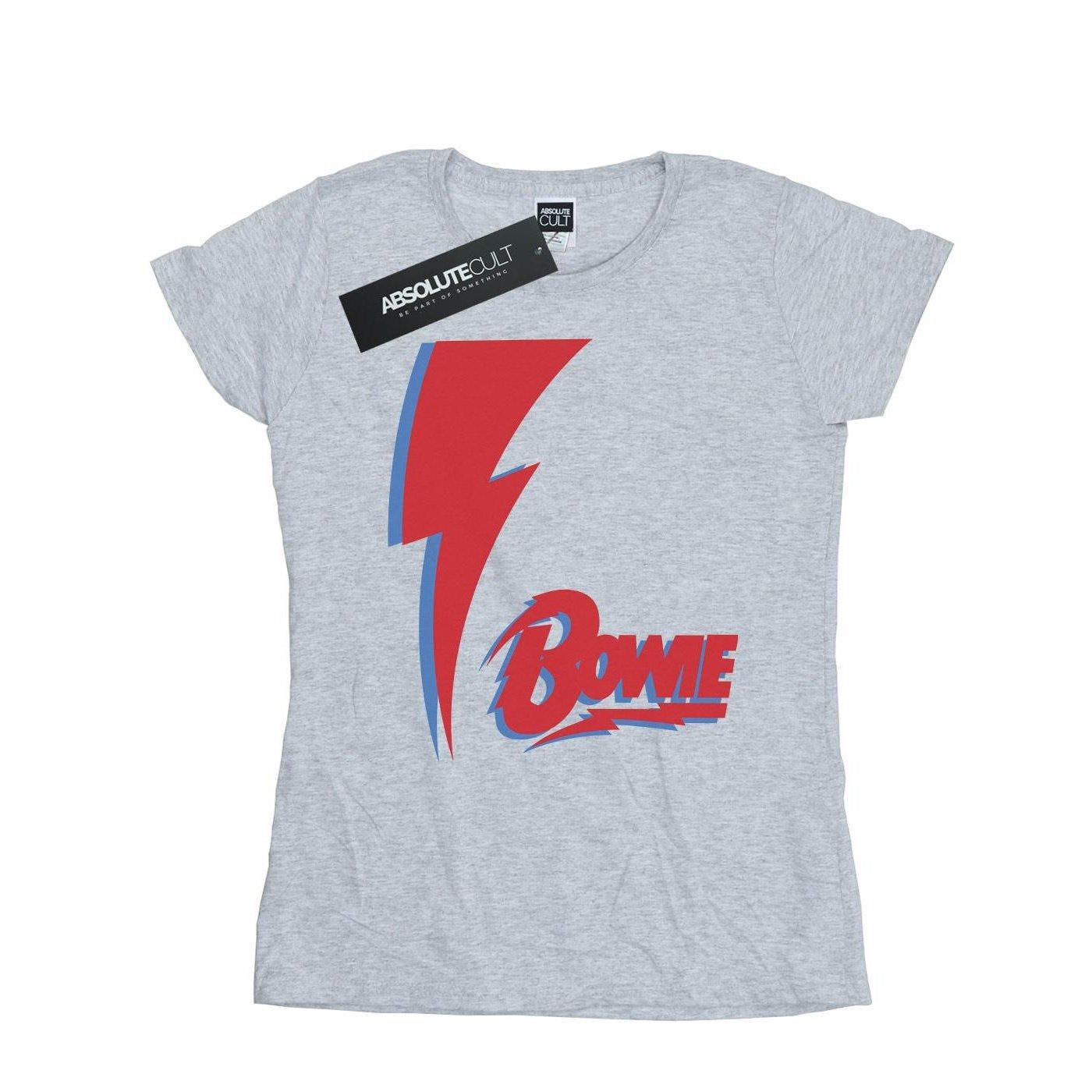 Red Bolt Tshirt Damen Grau M von David Bowie