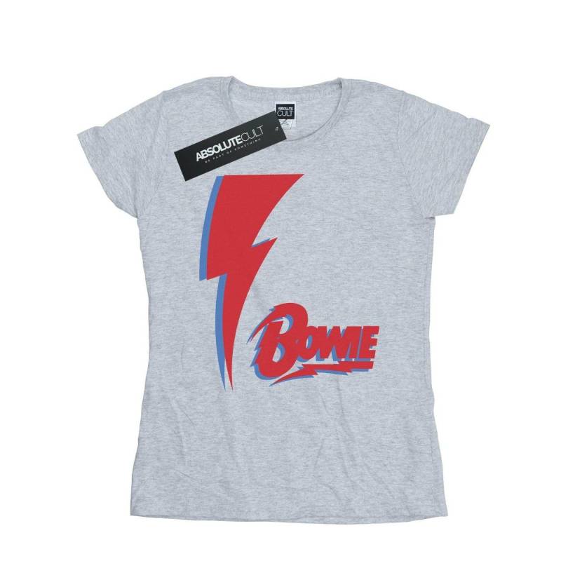 Red Bolt Tshirt Damen Grau XL von David Bowie