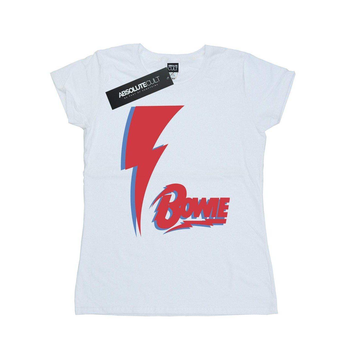 Red Bolt Tshirt Damen Weiss S von David Bowie