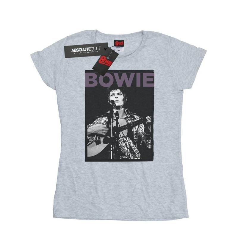 Rock Poster Tshirt Damen Grau XL von David Bowie