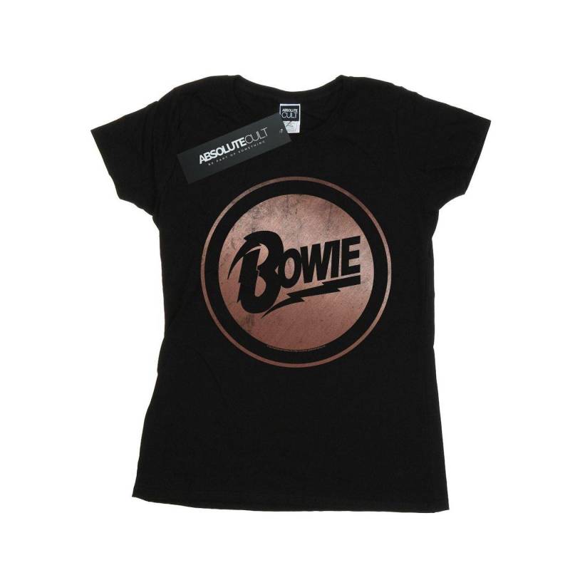 Rose Gold Circle Tshirt Damen Schwarz XXL von David Bowie