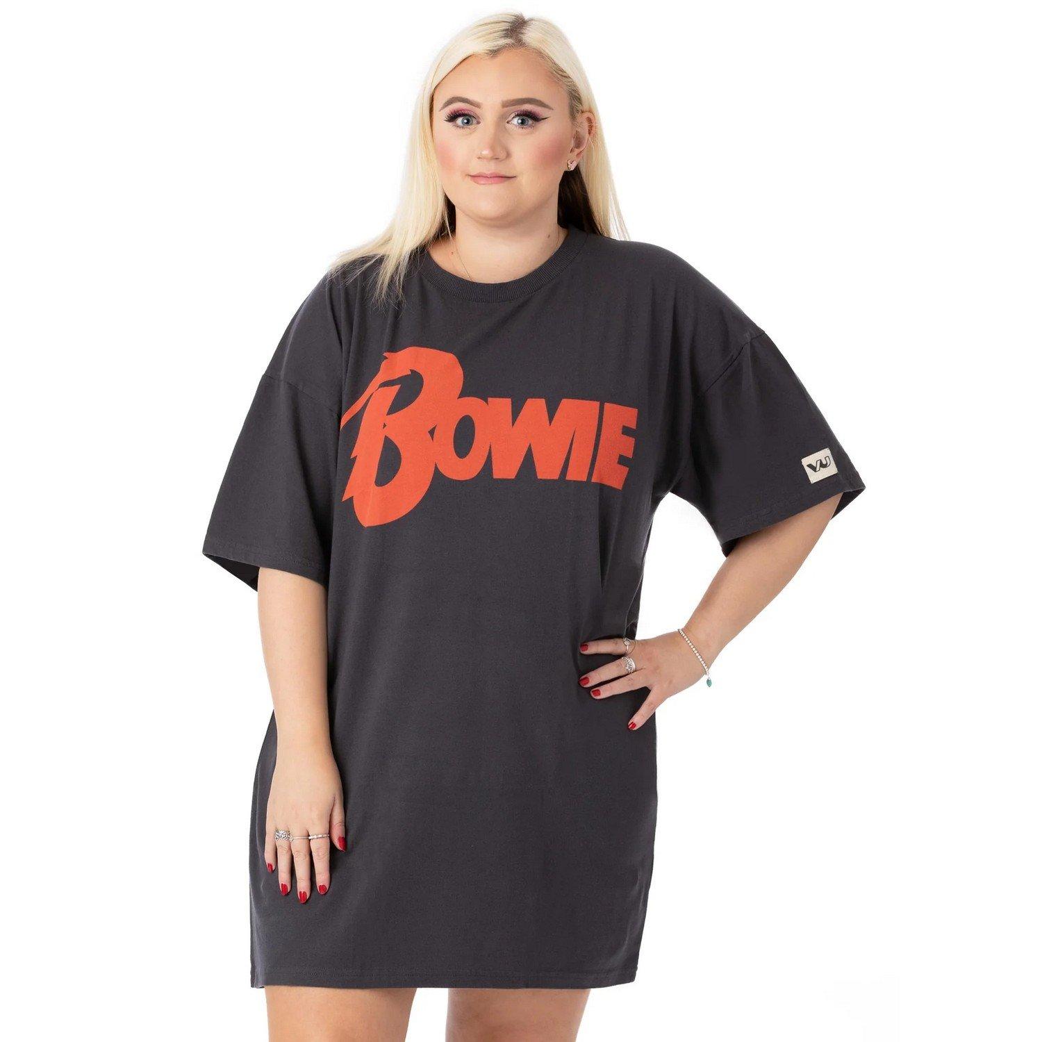 Tshirtkleid Damen Schwarz S von David Bowie