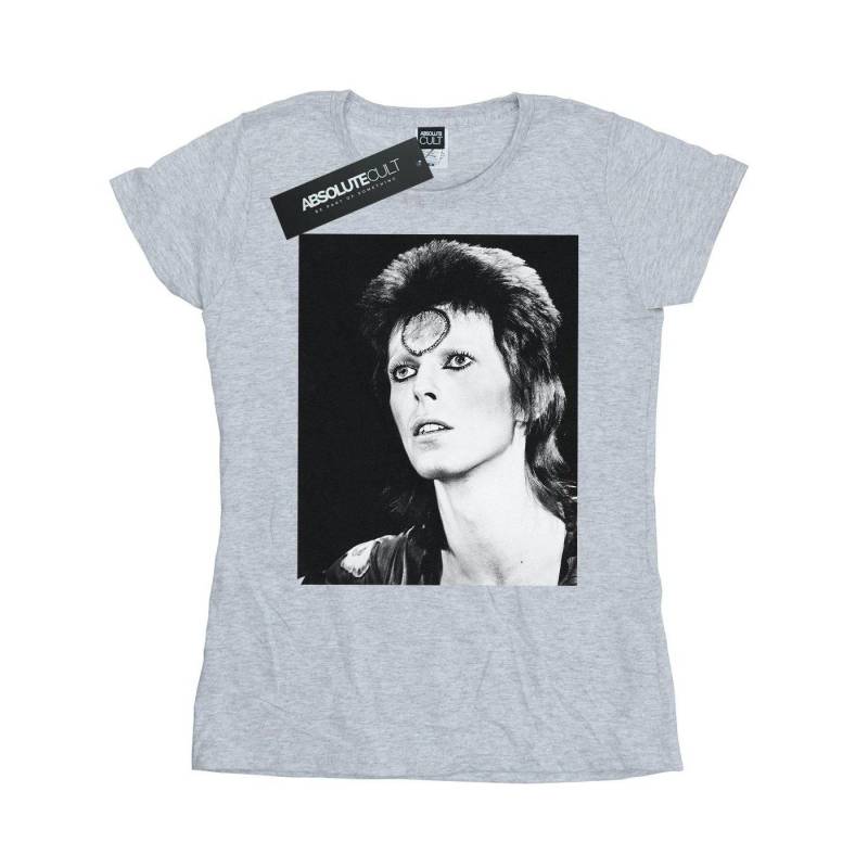 David Bowie - Looking TShirt, für Damen, Grau, Größe M von David Bowie