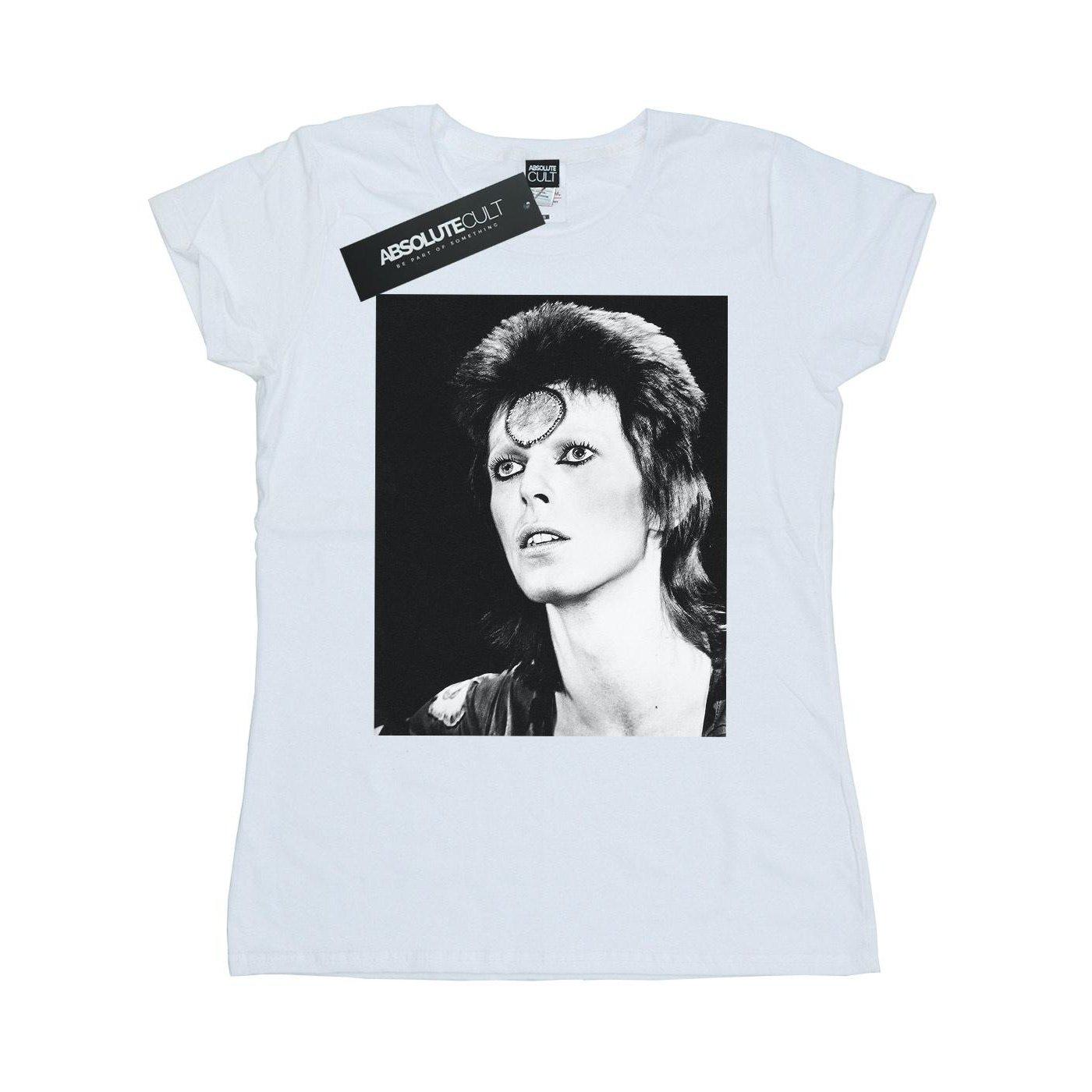 Ziggy Looking Tshirt Damen Weiss L von David Bowie