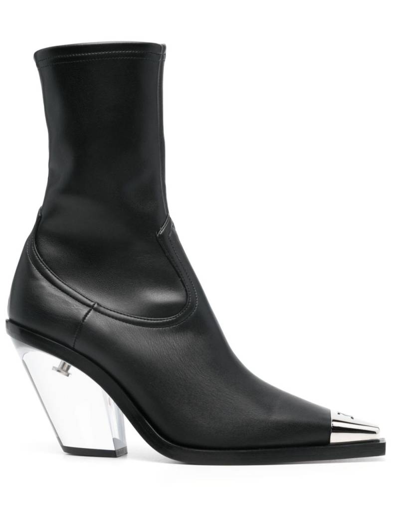 David Koma 100mm metal-toecap ankle boots - Black von David Koma