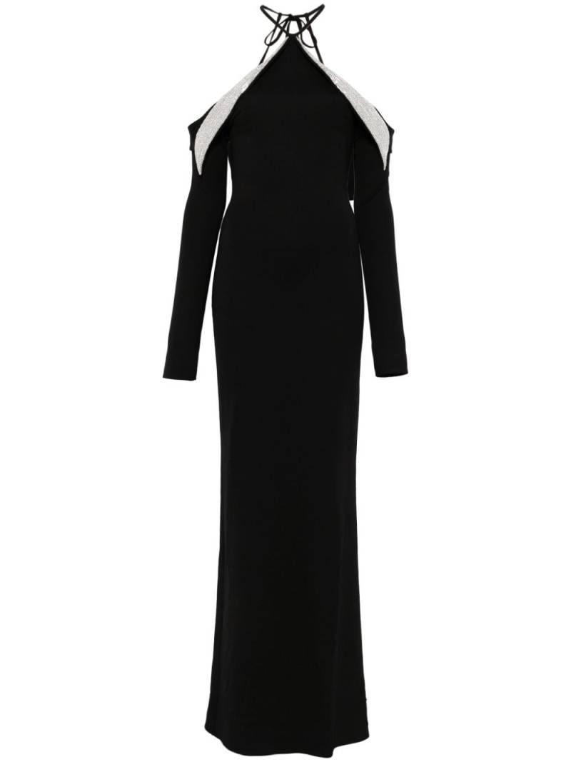 David Koma crystal-embellished off-shoulder gown - Black von David Koma