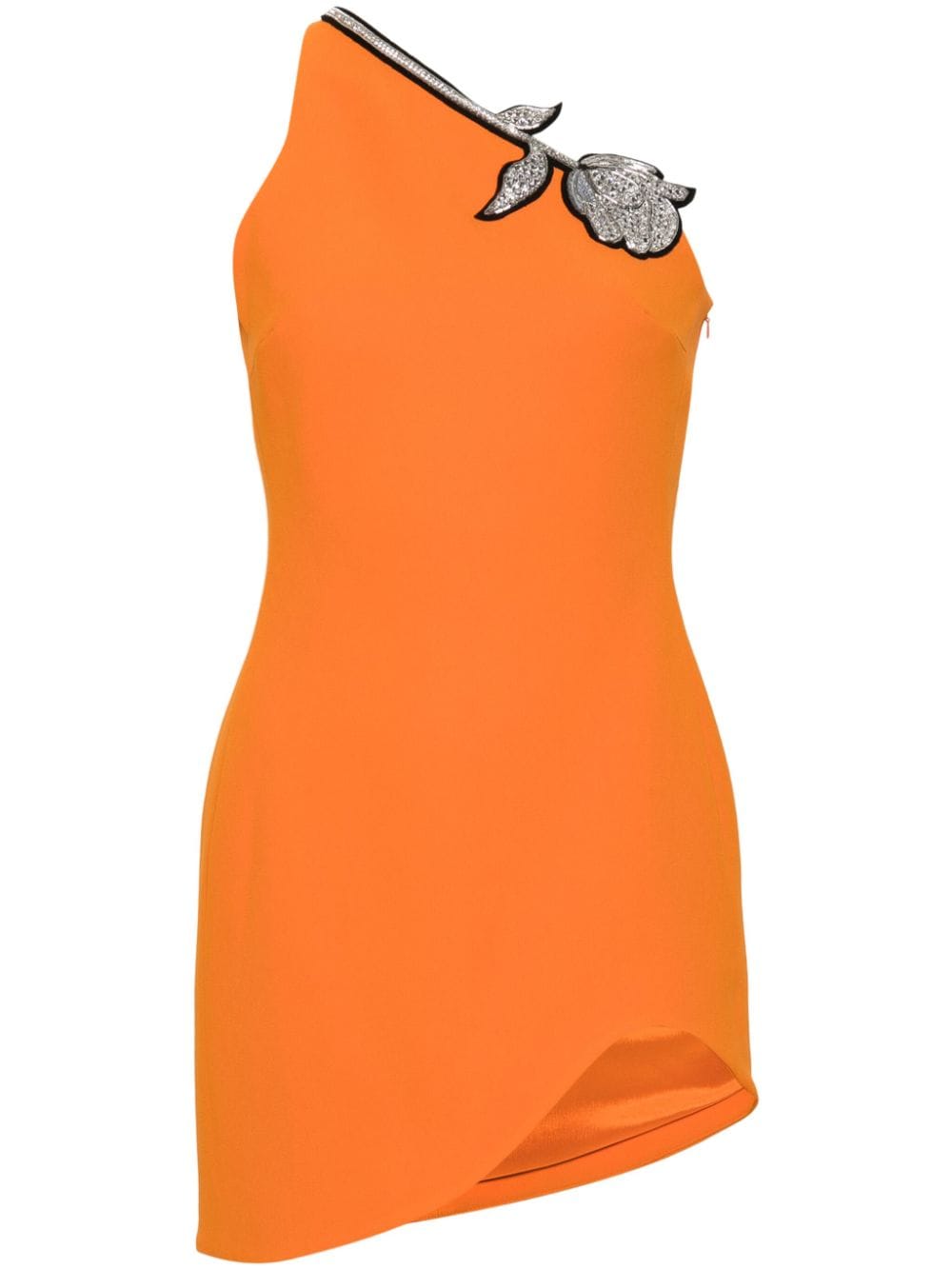 David Koma floral-appliqué mini dress - Orange von David Koma