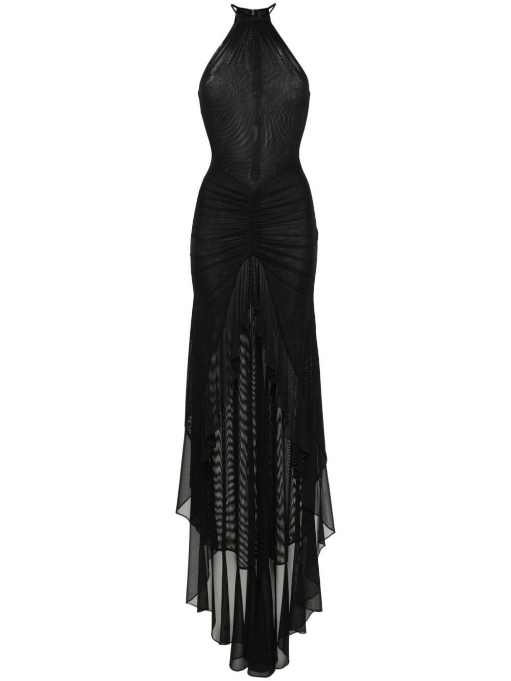 David Koma mesh-design maxi dress - Black von David Koma