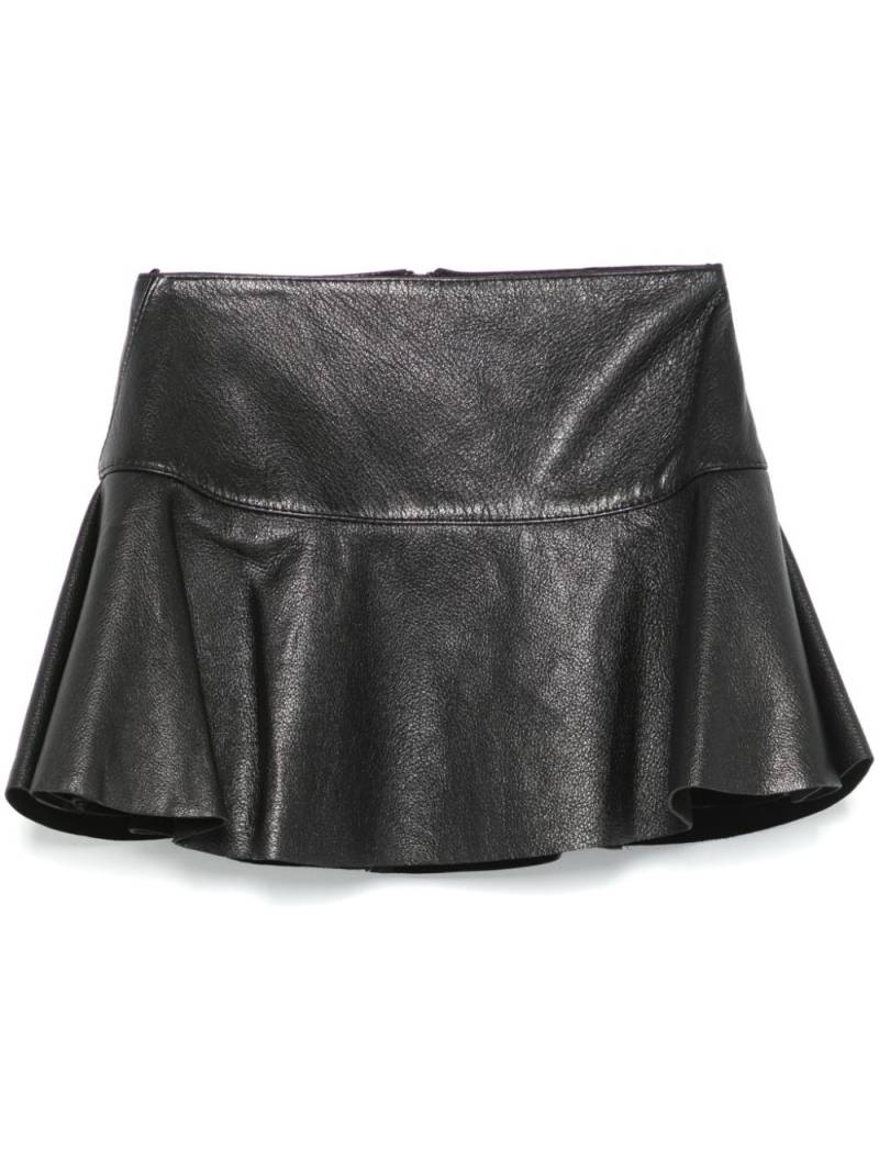 David Koma peplum leather mnii skirt - Black von David Koma