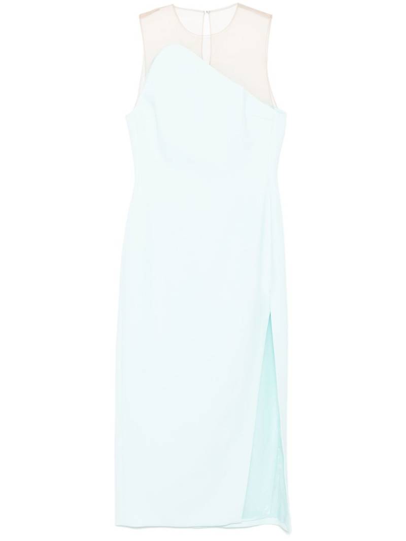 David Koma tulle-panel midi dress - Blue von David Koma