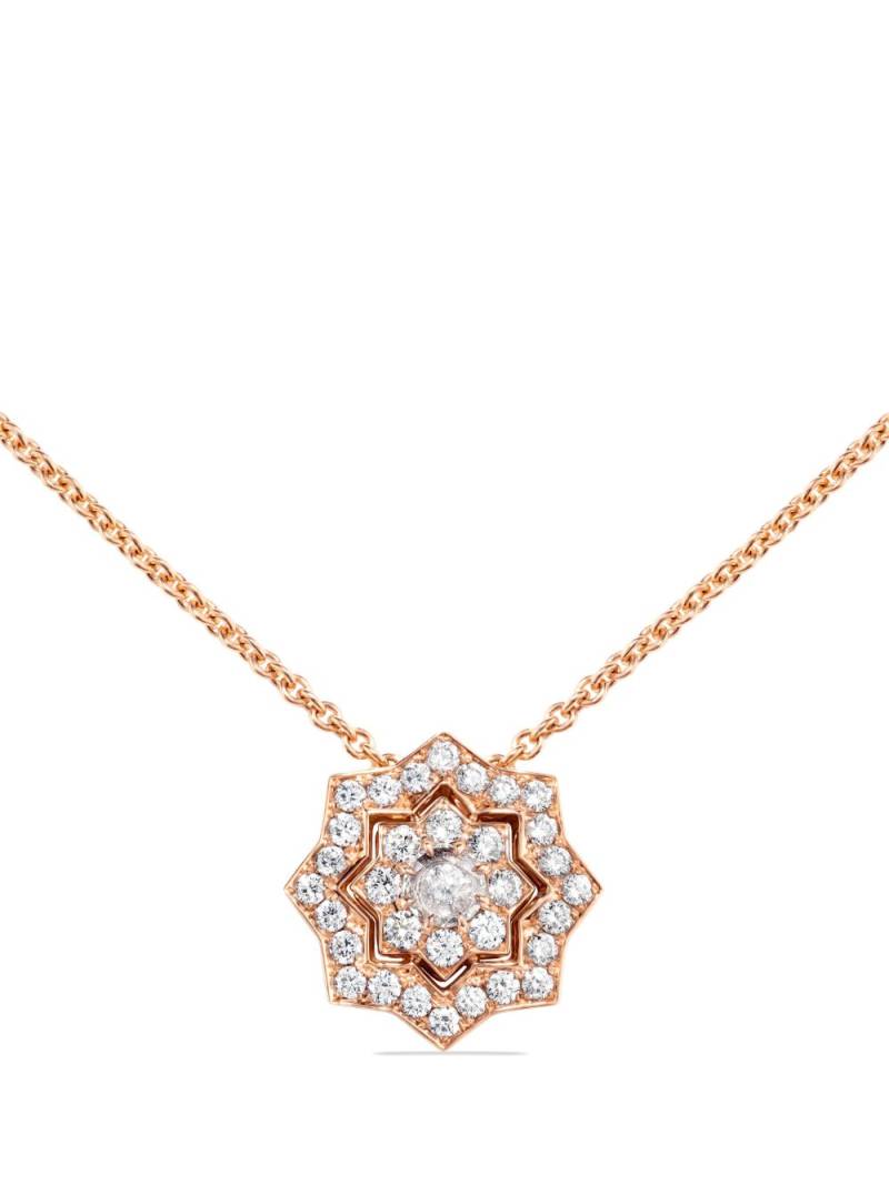 David Morris 18kt rose gold Astra diamond pendant necklace - Pink von David Morris