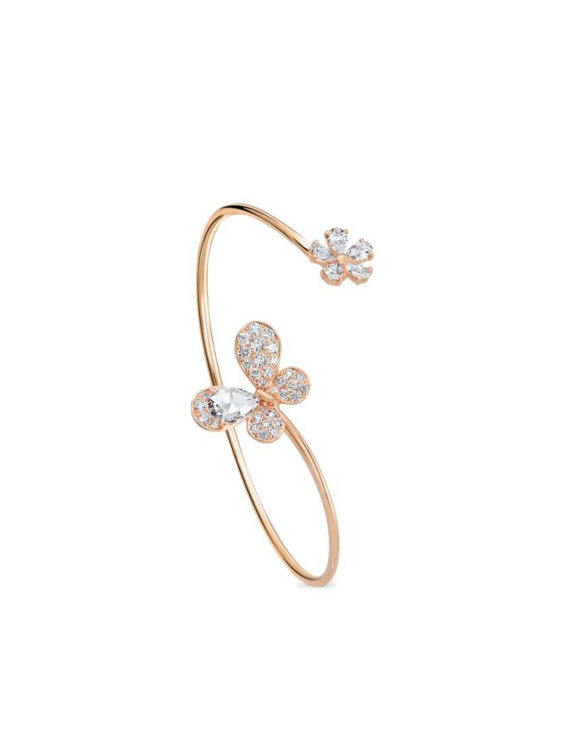 David Morris 18kt rose gold Pixie diamond bangle - Pink von David Morris