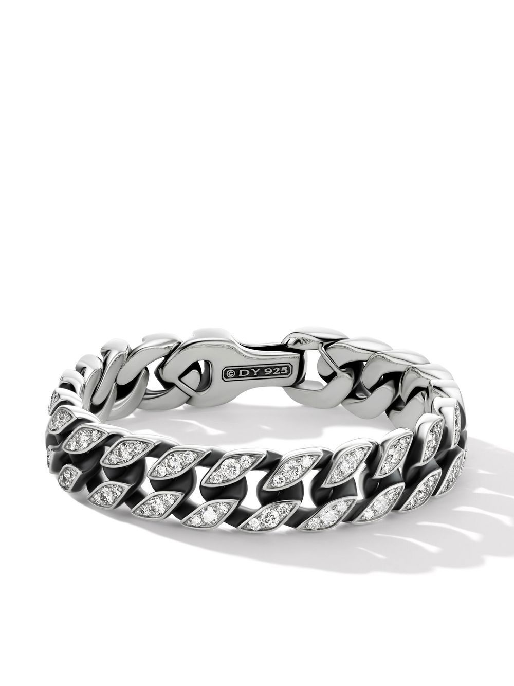 David Yurman 14.5mm curb chain diamond bracelet - Silver von David Yurman