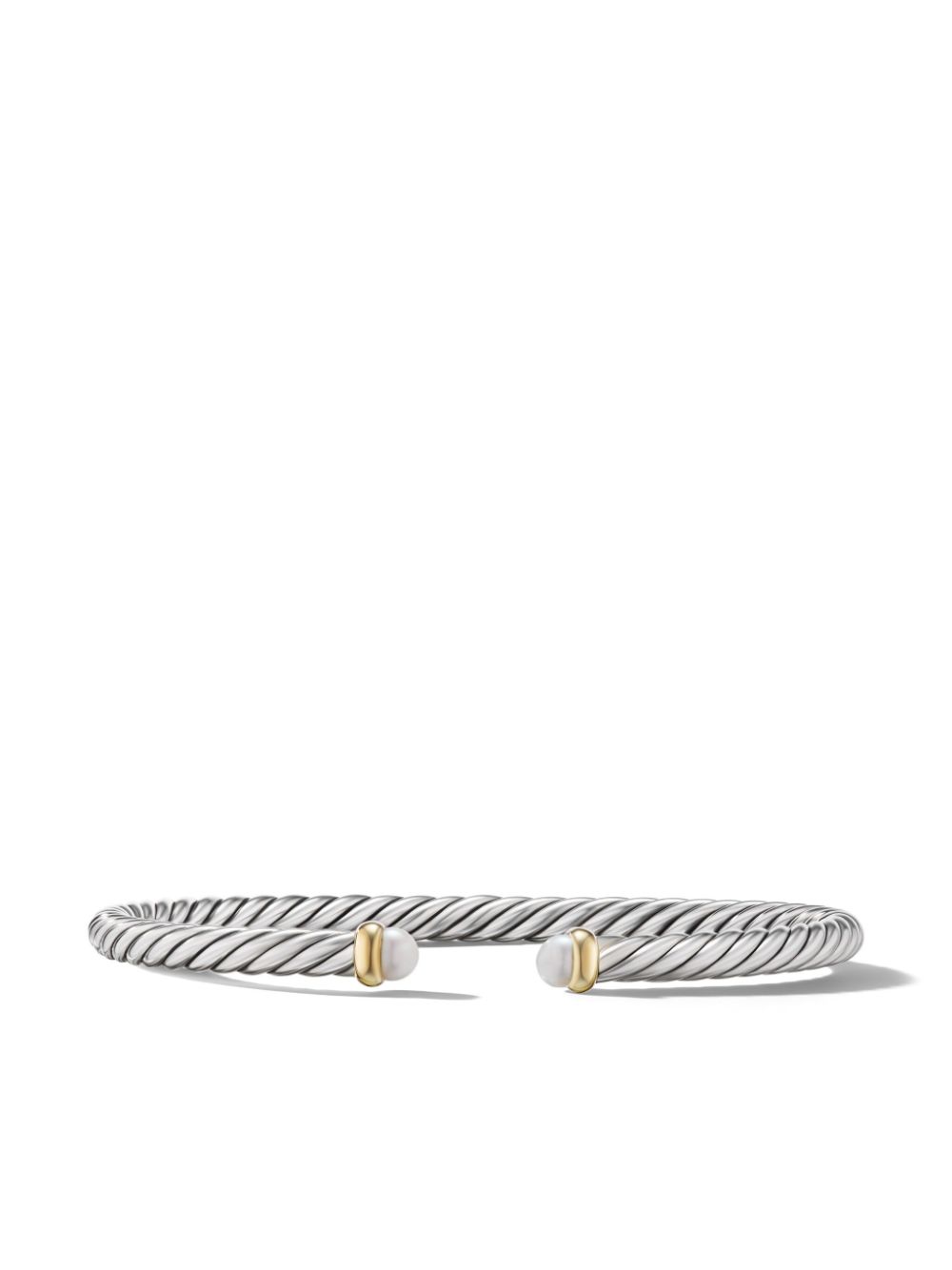 David Yurman 14kt yellow gold Modern Cable pearl bracelet - Silver von David Yurman