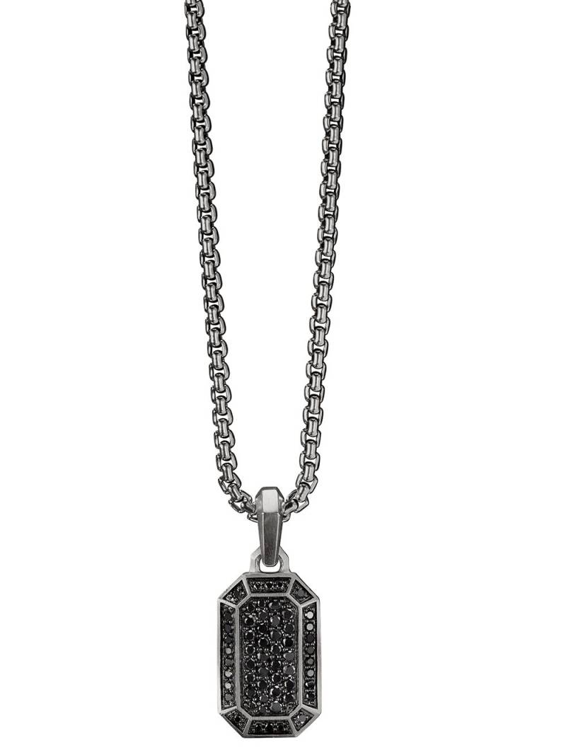 David Yurman 14mm diamond pavé amulet - Silver von David Yurman