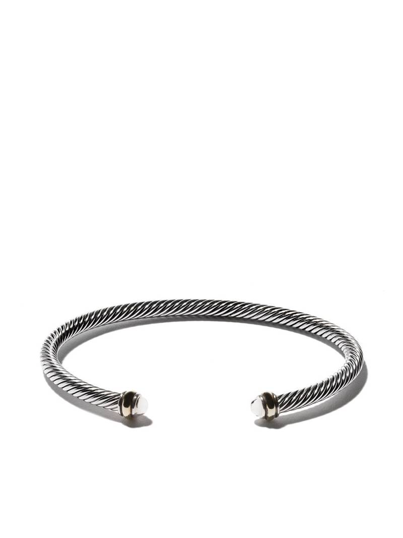 David Yurman 18kt yellow gold and sterling silver Cable Classics bracelet von David Yurman