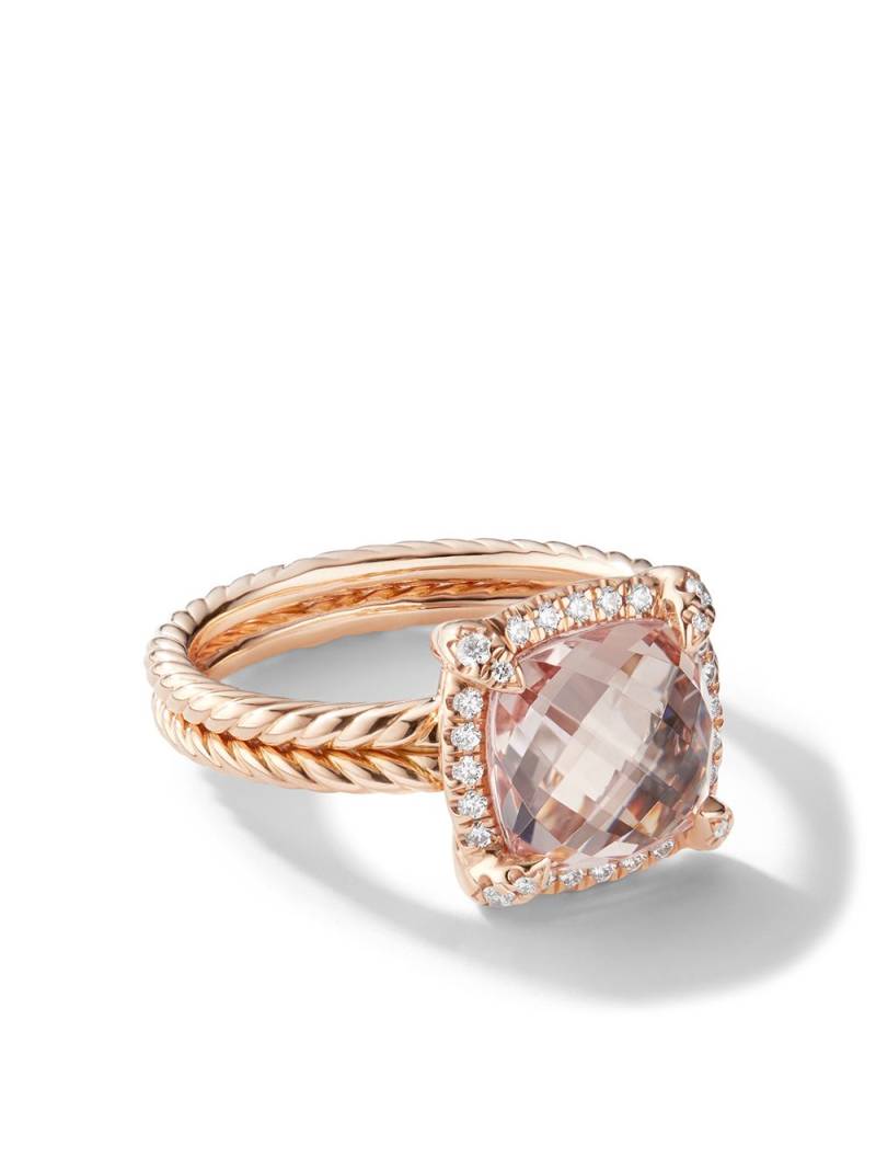 David Yurman 18kt rose gold Chatelaine morganite and diamond ring - Pink von David Yurman