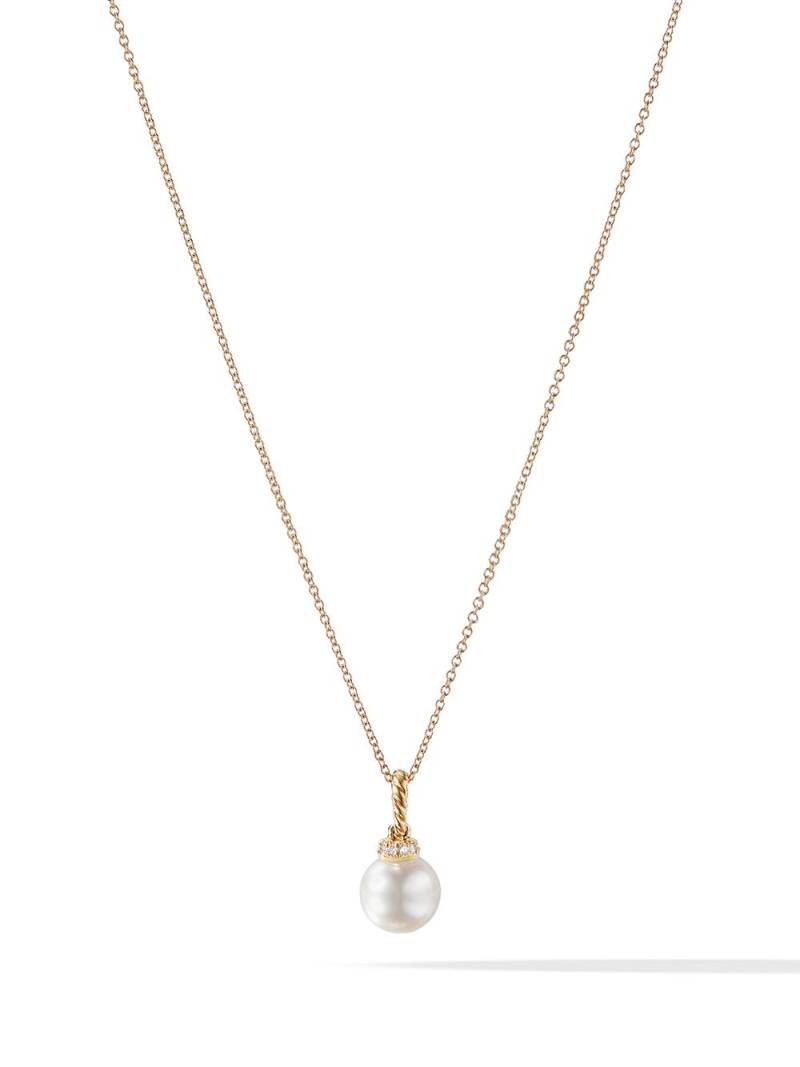 David Yurman 18kt yellow gold Solari pearl and diamond necklace von David Yurman