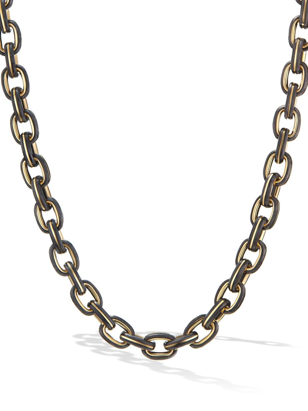 David Yurman 18kt yellow gold 9mm Forged Carbon chain link necklace von David Yurman