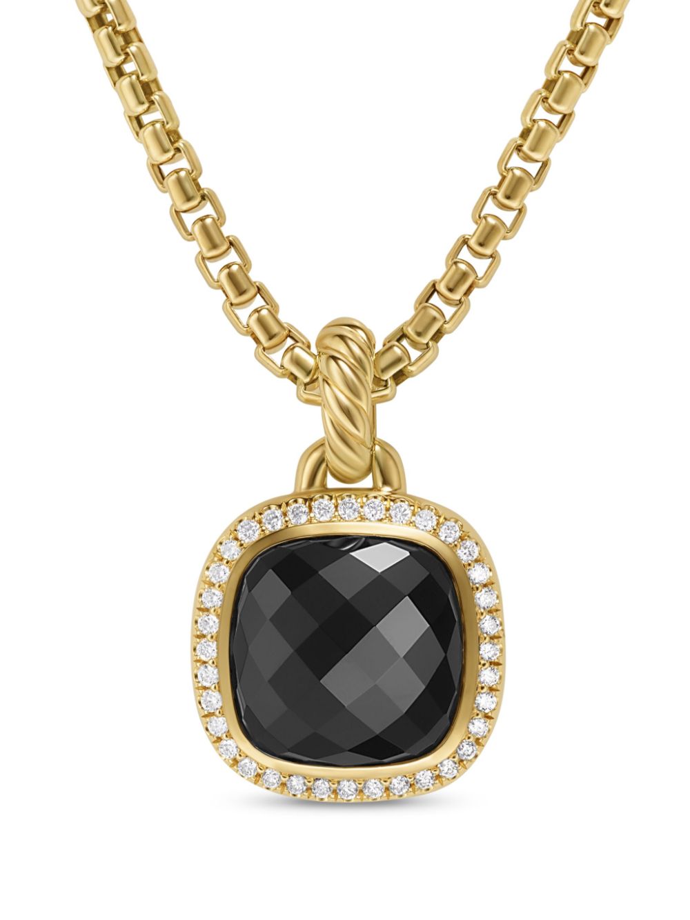 David Yurman 18kt yellow gold Albion onyx and diamond pendant von David Yurman